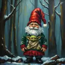 Christmas Gnome  - Rolled Paint By Numbers