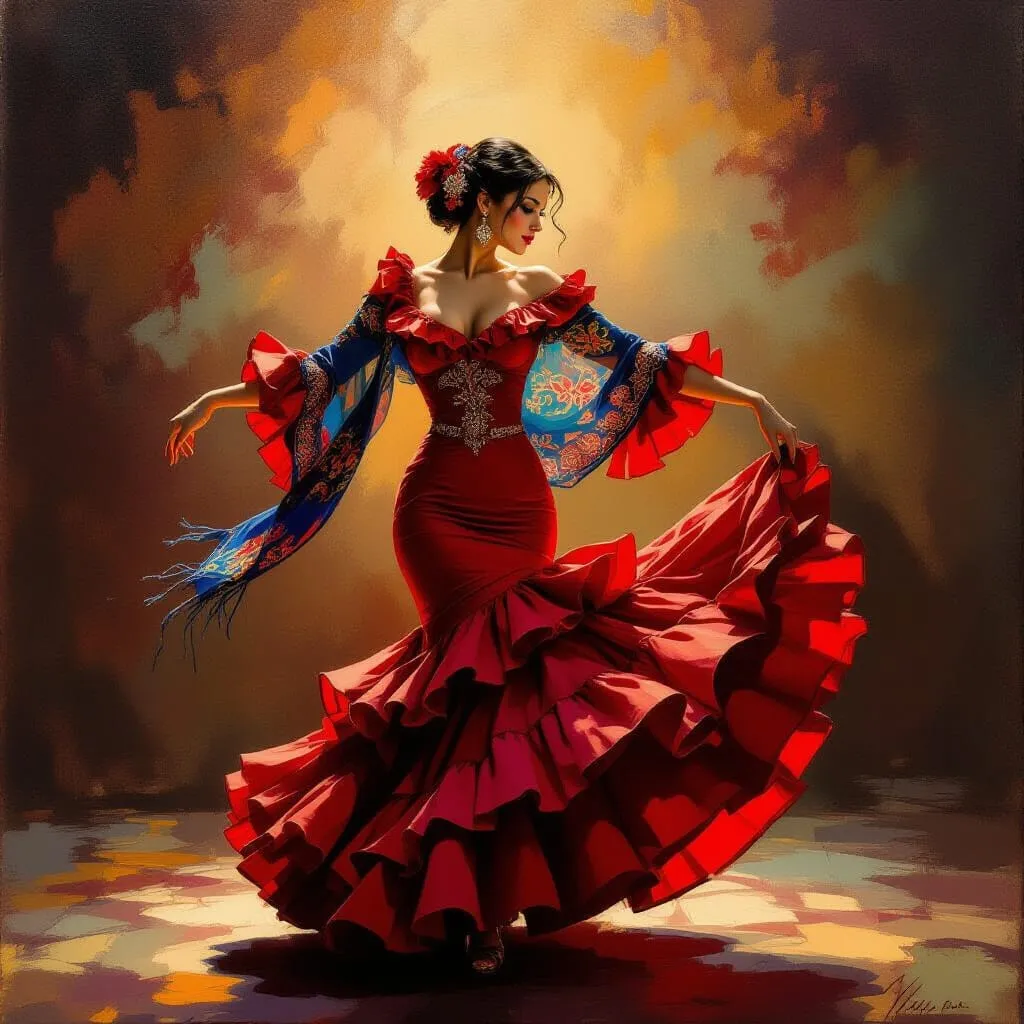 Lady In Red  - Rolled Paint By Numbers