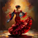 Lady In Red  - Rolled Paint By Numbers