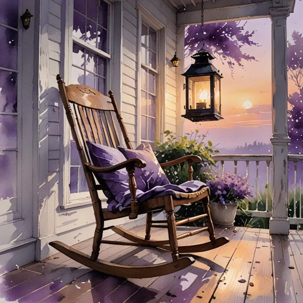 Resting Lavender Cabin - Rolled Paint By Numbers