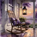Resting Lavender Cabin - Rolled Paint By Numbers