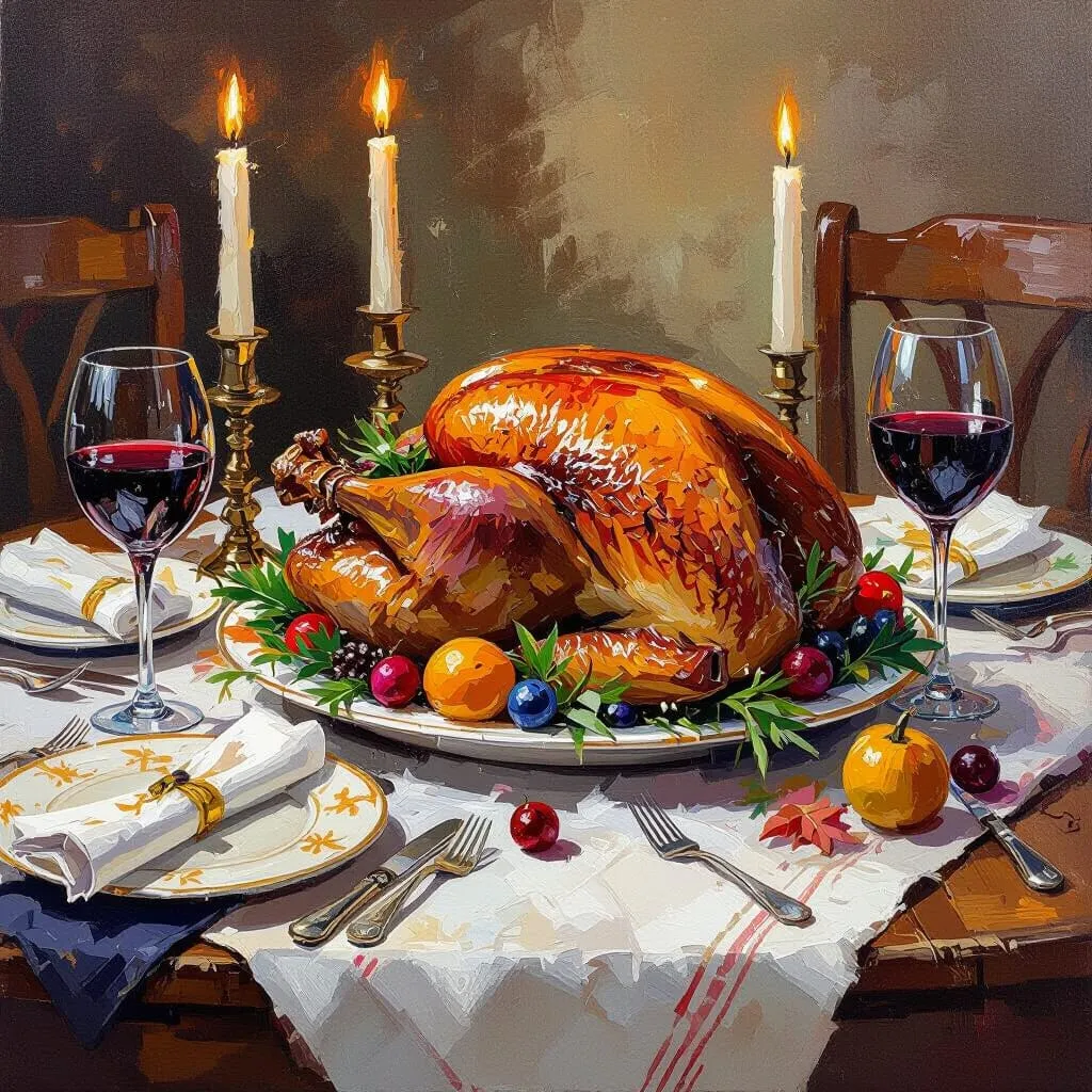 Holiday Feast - Rolled Paint By Numbers