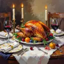 Holiday Feast - Rolled Paint By Numbers