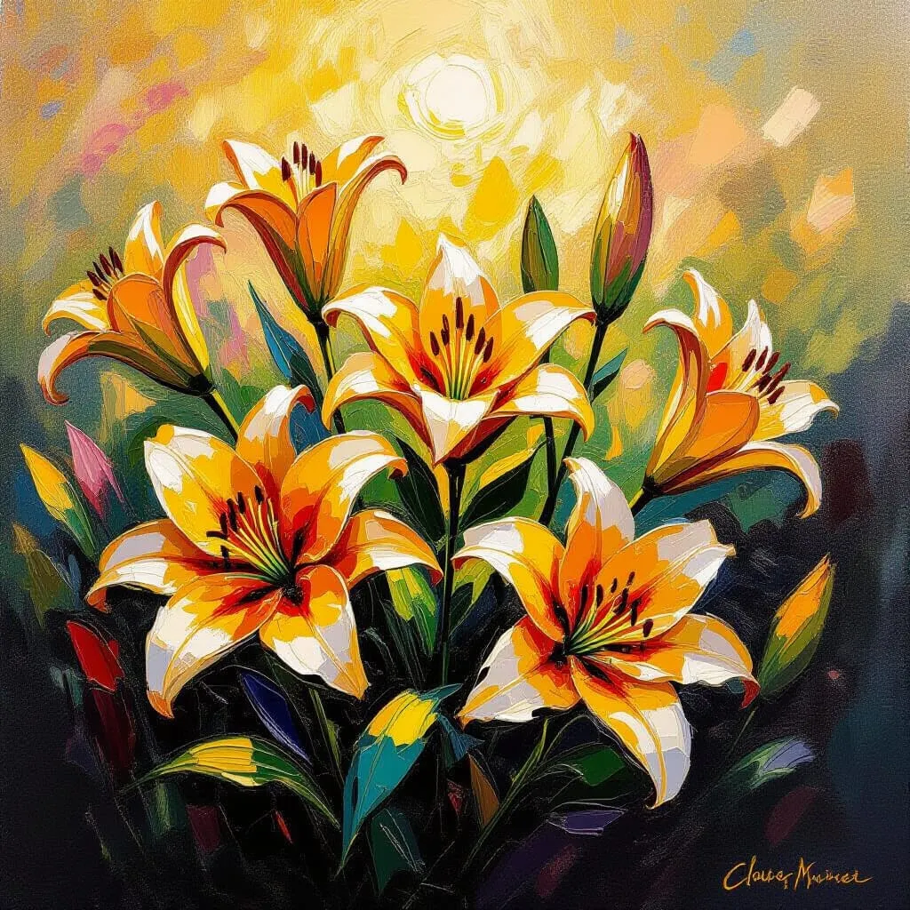 Lillies - Rolled Paint By Numbers