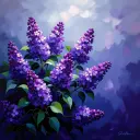 Lilac Flowers - Rolled Paint By Numbers