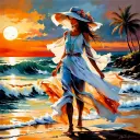 Sunset Walk - Rolled Paint By Numbers