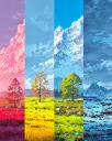 4 Seasons - Rolled Paint By Numbers