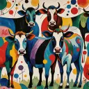 Colorful Cows - Rolled Paint By Numbers