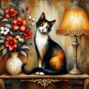 Pretty Cat - Rolled Paint By Numbers  