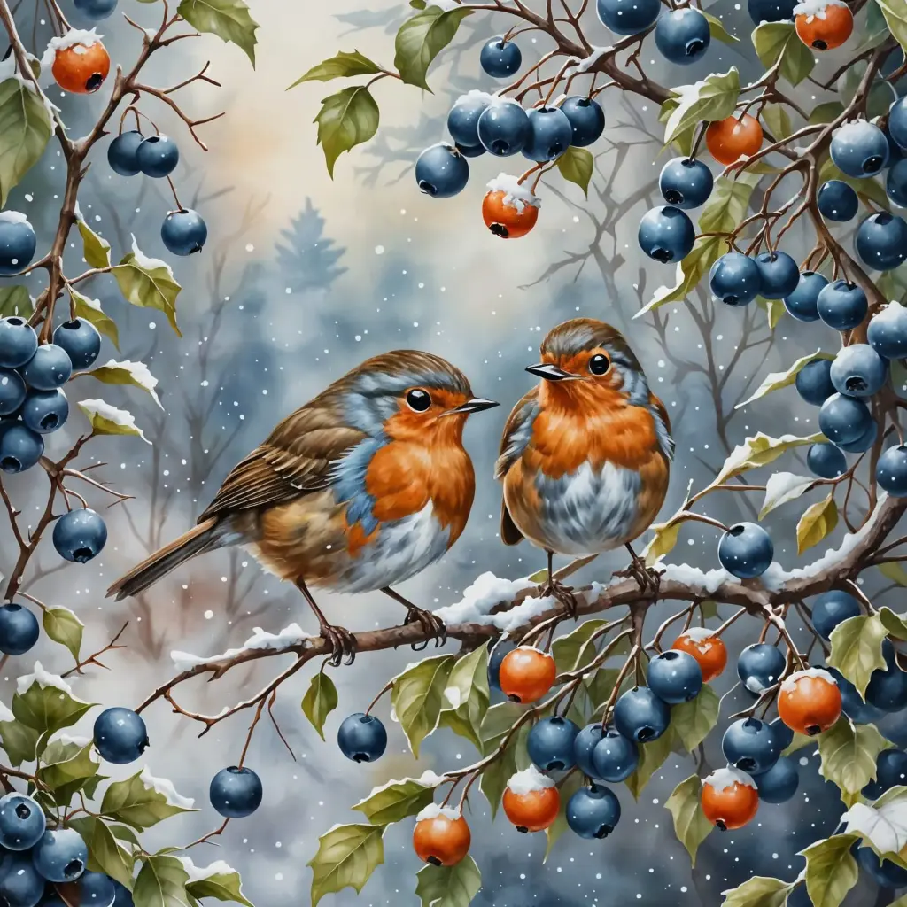 Robins - Rolled Paint By Numbers