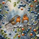 Robins - Rolled Paint By Numbers