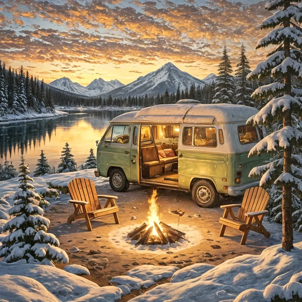 Holiday And The Van - Rolled Paint By Numbers