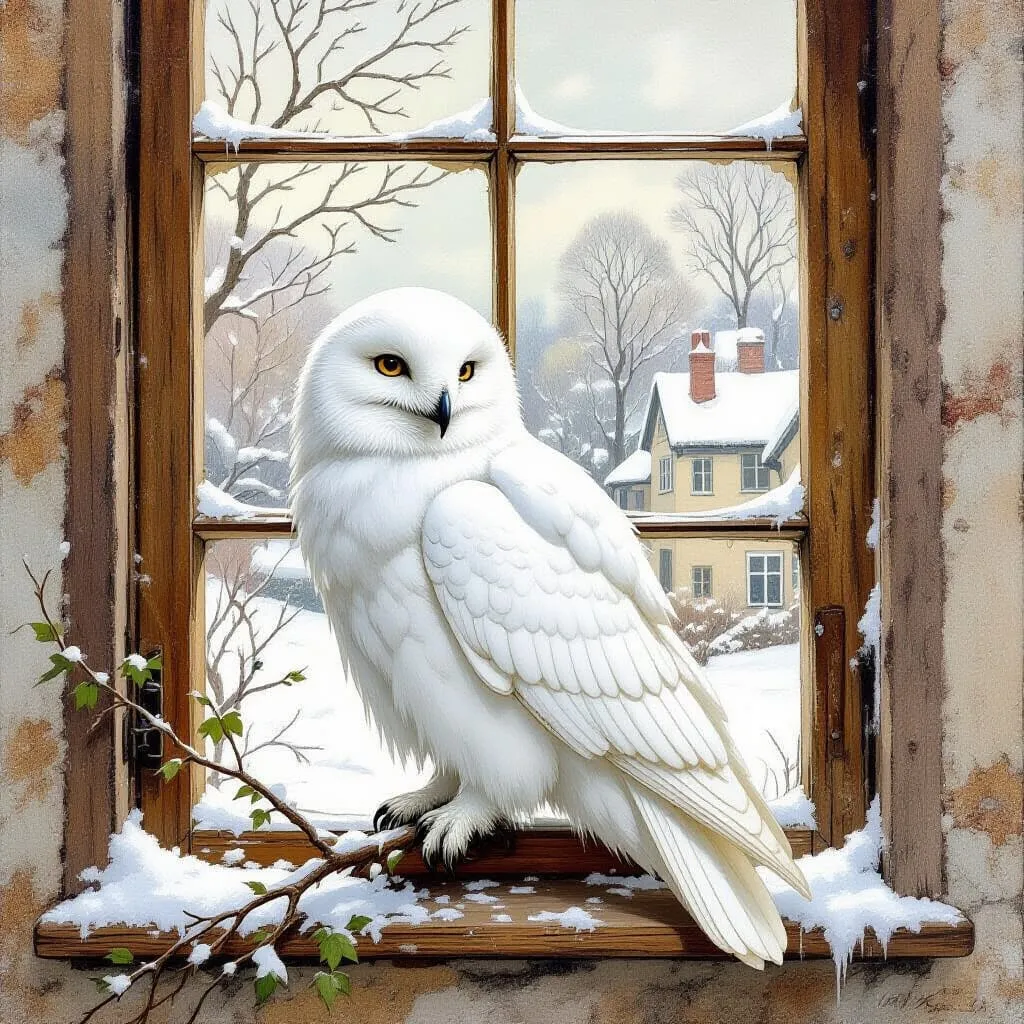 White Owl - Rolled Paint By Numbers