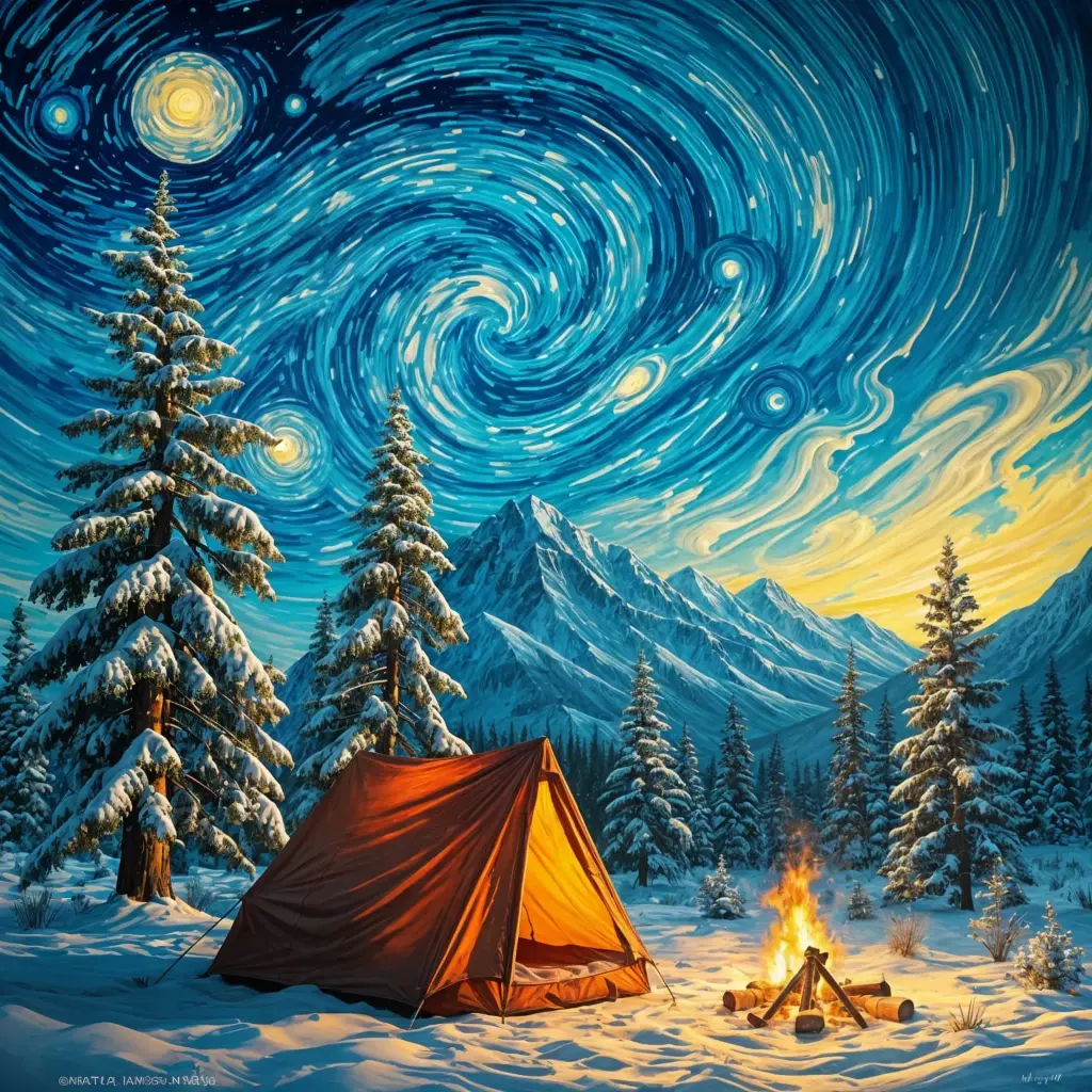 Camping In Stars - Rolled Paint By Numbers