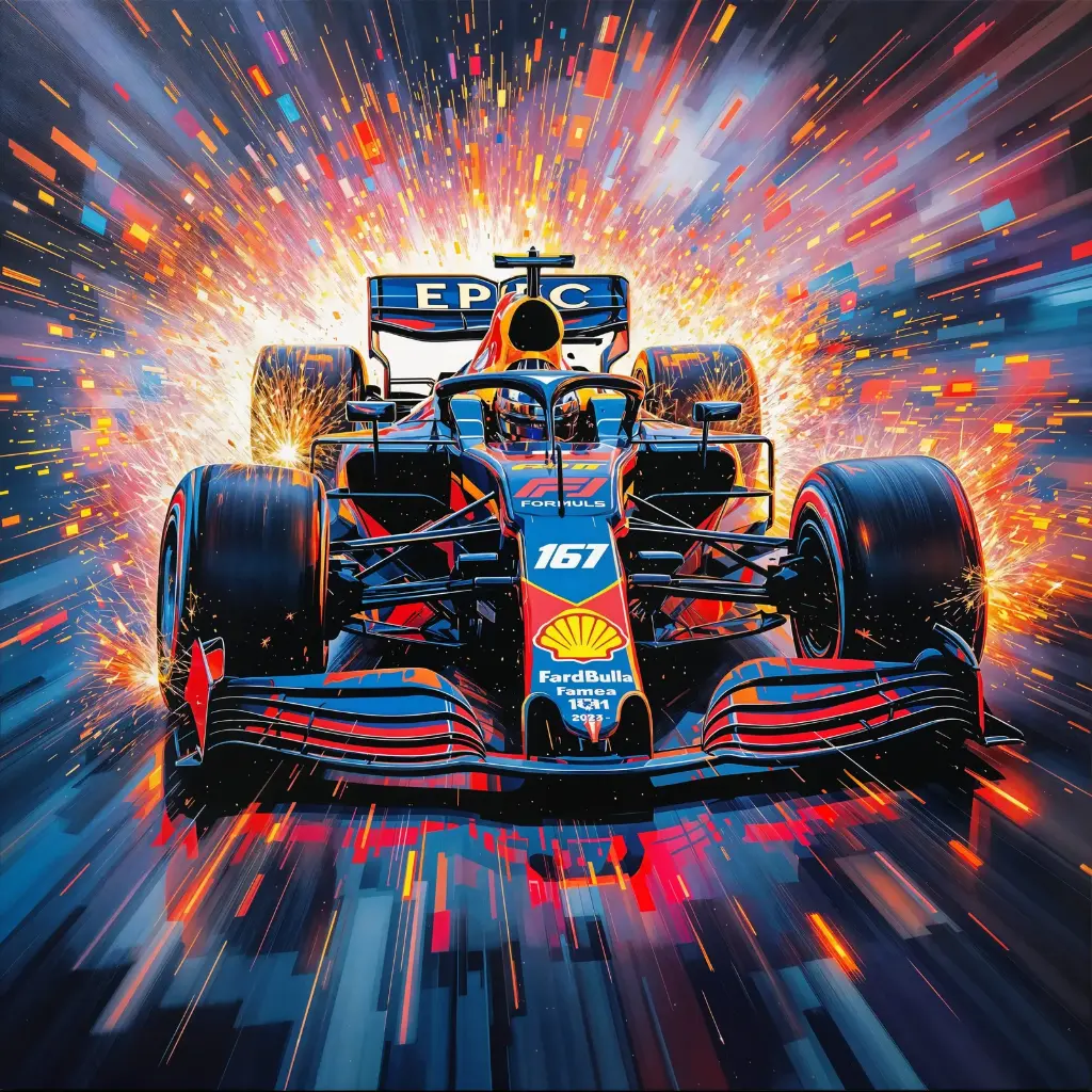 F1 Race - Rolled Paint By Numbers