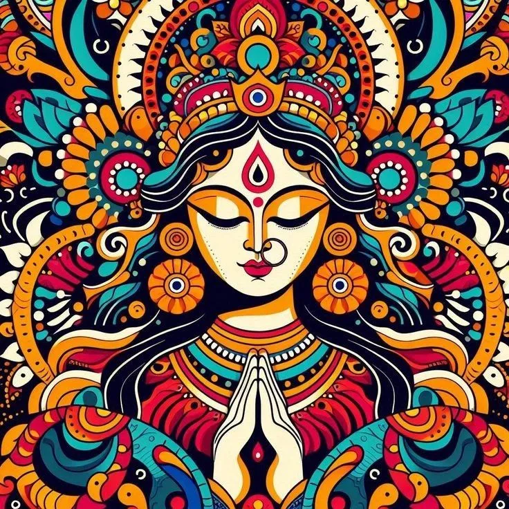 Maa Durga - Rolled Paint By Numbers