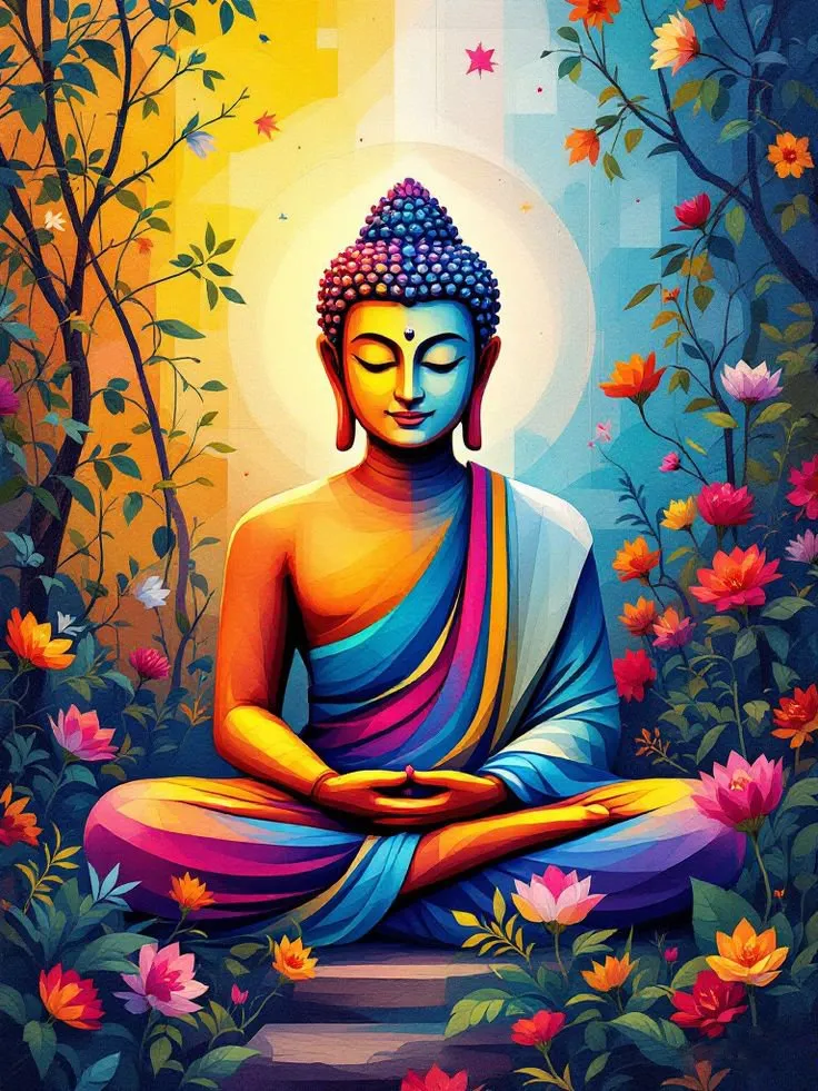 [WAC1-218] Meditating Buddha - Rolled Paint By Numbers