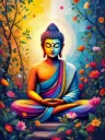 Meditating Buddha - Rolled Paint By Numbers