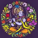 Framed Mini Paint by Numbers - Mini Colorful Krishna