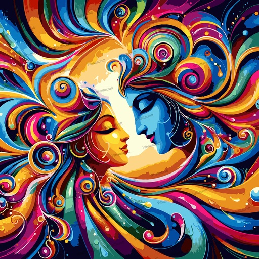 [WAC1-33] Radhe Krishna - Rolled Paint By Numbers