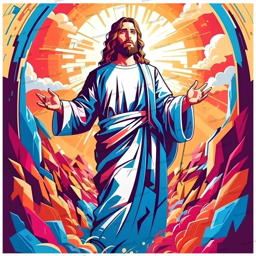 [WAC1-47] Merciful Jesus - Rolled Paint By Numbers 