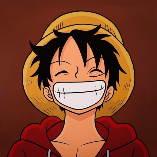 [MINI-94] Framed Mini Paint by Numbers - Monkey D Luffy - Anime 