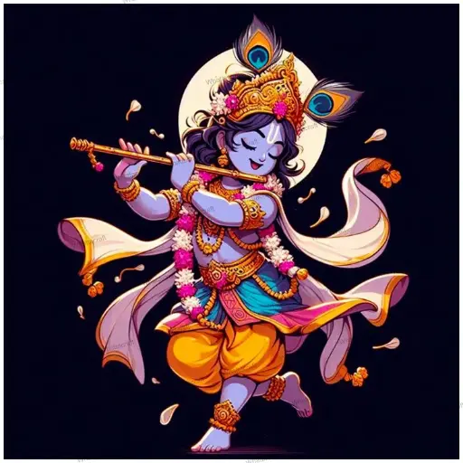 [WAC1-51] Krishna Color - Rolled Paint By Numbers 