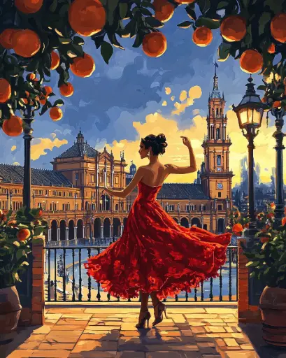 [WAC 127] An elegant woman - Rolled Paint By Numbers 
