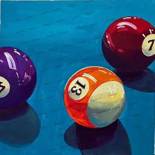 [MINI-92] Framed Mini Paint by Numbers - Billiards Pro