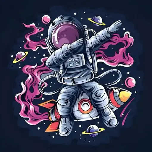 [MINI-93] Framed Mini Paint by Numbers - Space Astronaut