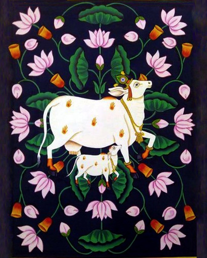 [WAC1-18] Cow And Calf - Rolled Paint By Numbers