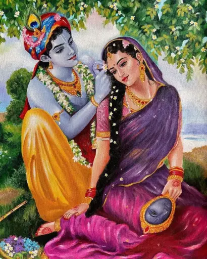 [WAC152]  Radha Madhav - Rolled Paint By Numbers 