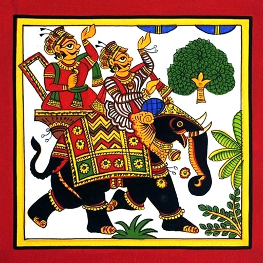 [WAC1-31] Elephant Phad Painting - Rolled Paint By Numbers