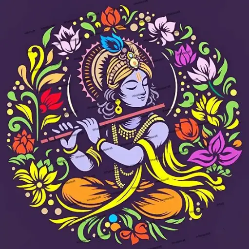 [MINI-98] Framed Mini Paint by Numbers - Mini Colorful Krishna